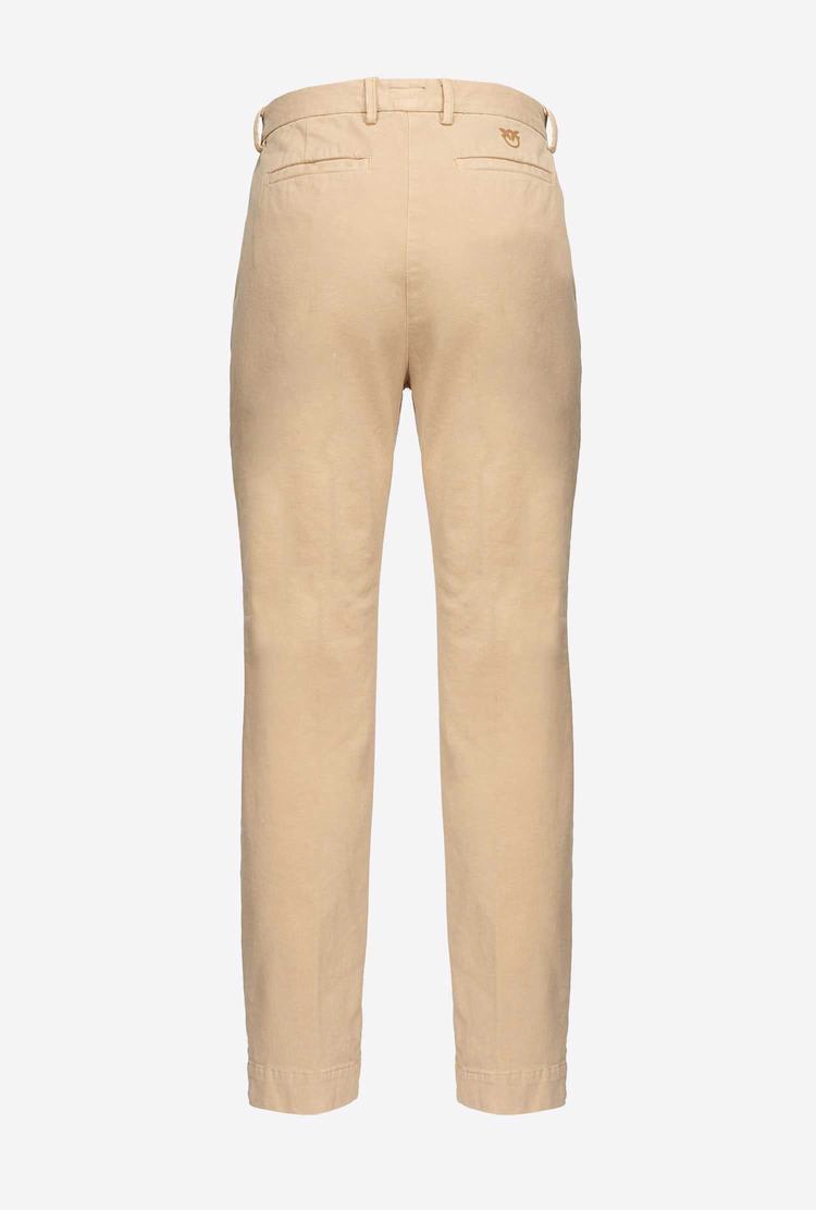 Beige Women's Pinko Chino Pants | Ireland-47891329