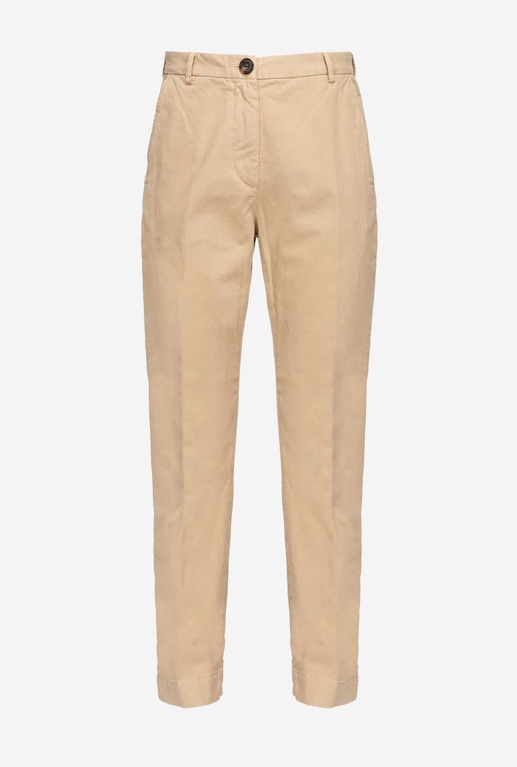 Beige Women\'s Pinko Chino Pants | Ireland-47891329