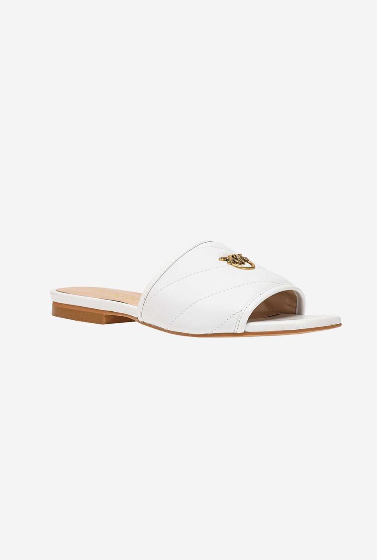 Beige Women's Pinko Nappa Slippers | Ireland-53261799