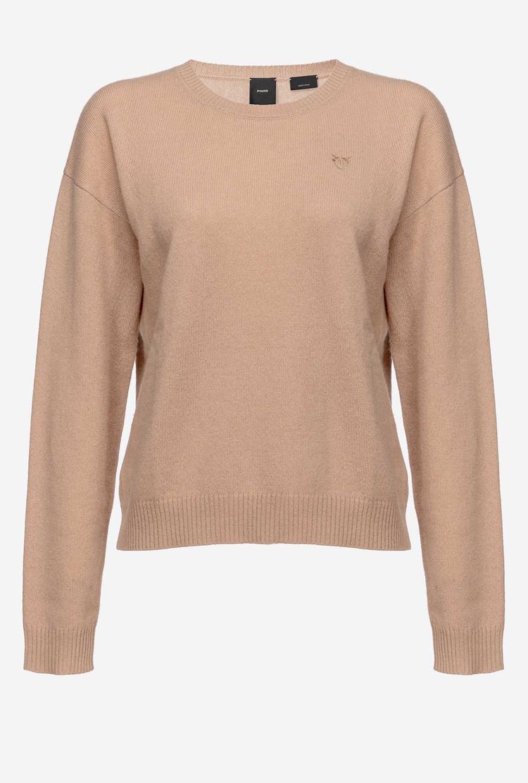 Beige Women's Pinko Pure Cashmere Pullover | Ireland-07938519