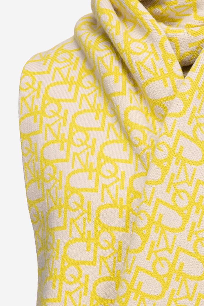 Beige/Yellow Women's Pinko Cashmere Jacquard Scarves | Ireland-26597819