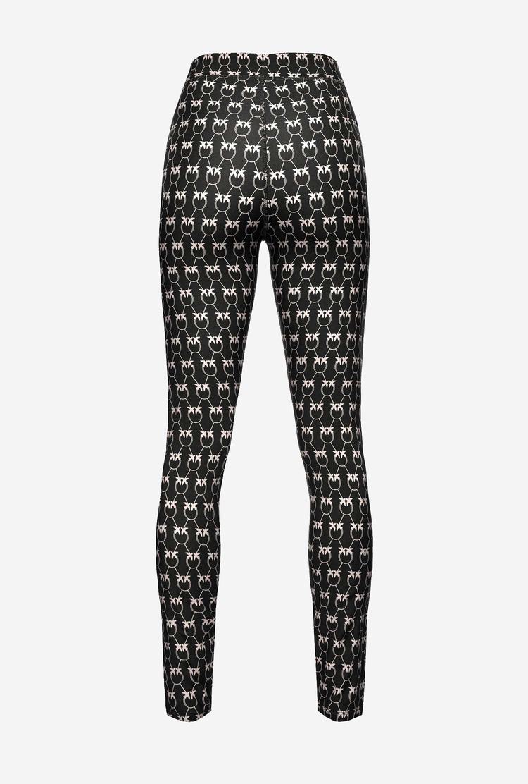 Black/Cream Women's Pinko Monogram Pants | Ireland-69487059