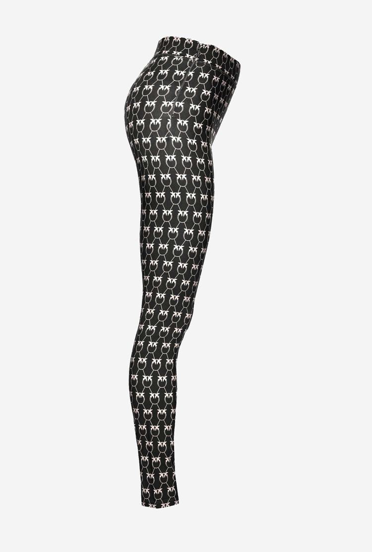 Black/Cream Women's Pinko Monogram Pants | Ireland-69487059