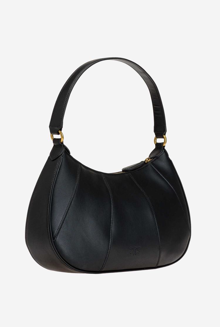 Black Gold Women's Pinko Classic Half Moon Bag Simply Shoulder Bags | Ireland-02739419