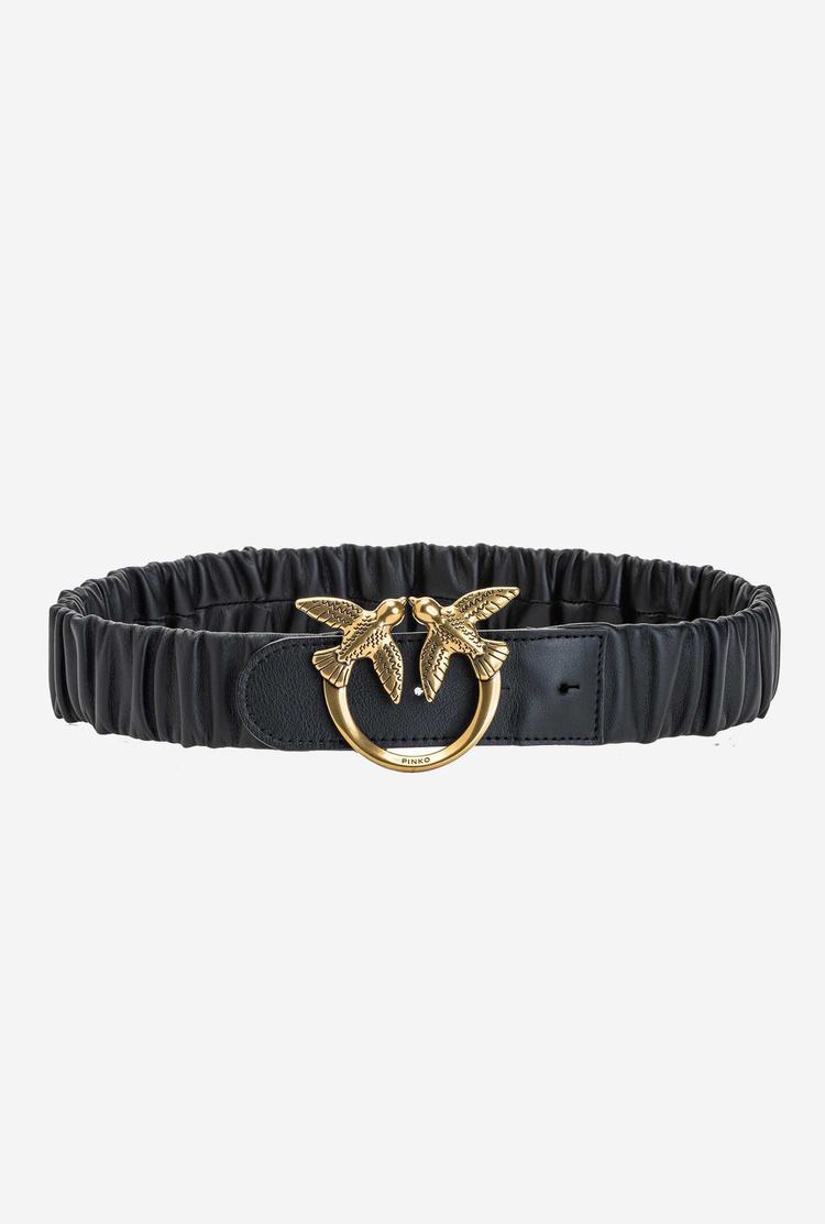 Black Gold Women\'s Pinko Gathered Love Birds Belts | Ireland-21538479