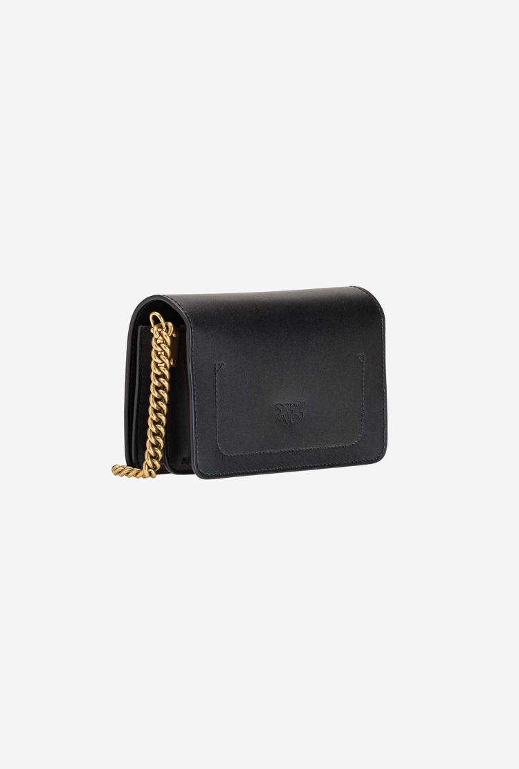 Black Gold Women's Pinko Mini Love Bag Click Simply Crossbody Bags | Ireland-80726919