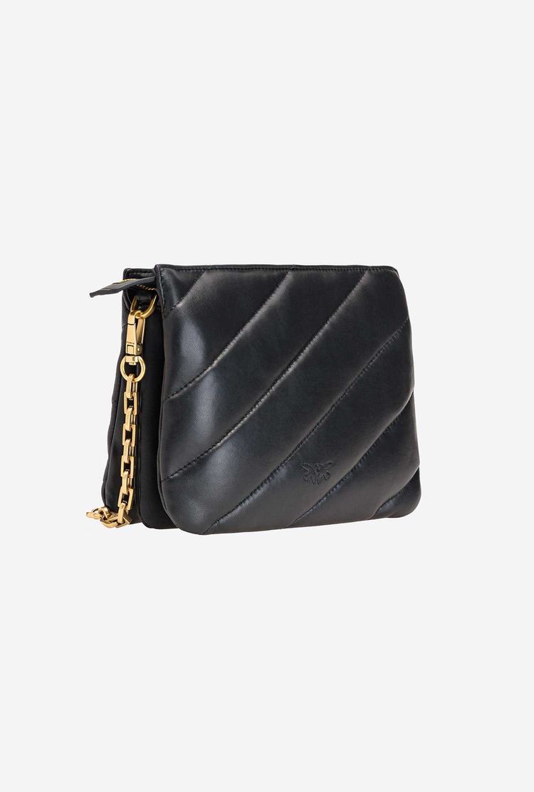 Black Gold Women's Pinko Small Twins Bag Maxi Quilt Crossbody Bags | Ireland-02785969