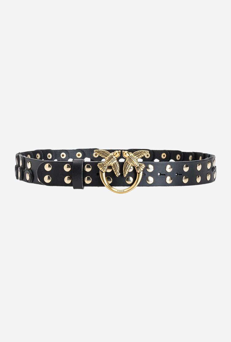 Black Gold Women\'s Pinko Studs Belts | Ireland-58792069