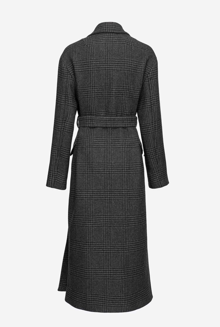 Black/Grey Women's Pinko Prince-of-wales Coats | Ireland-82740539