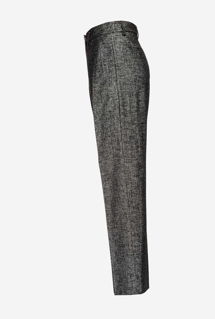 Black/Silver Women's Pinko Lurex Pants | Ireland-39817029