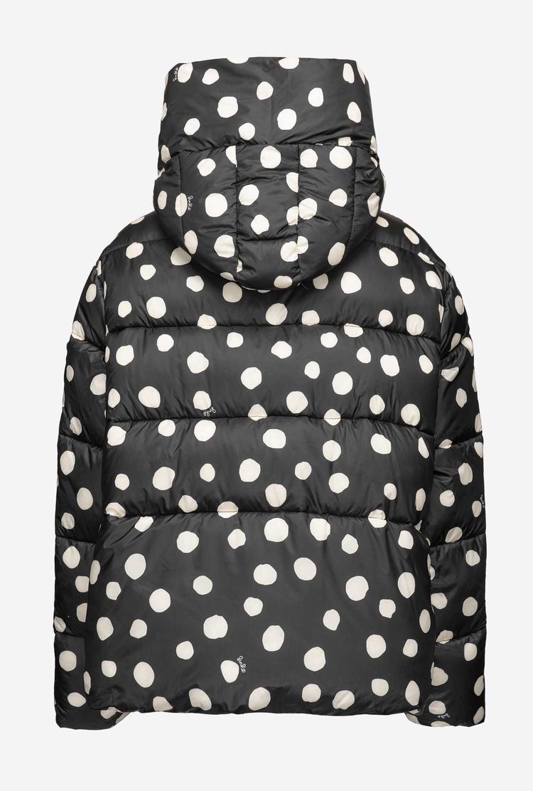 Black/White Women's Pinko Polka-dot Down Jackets | Ireland-76235989