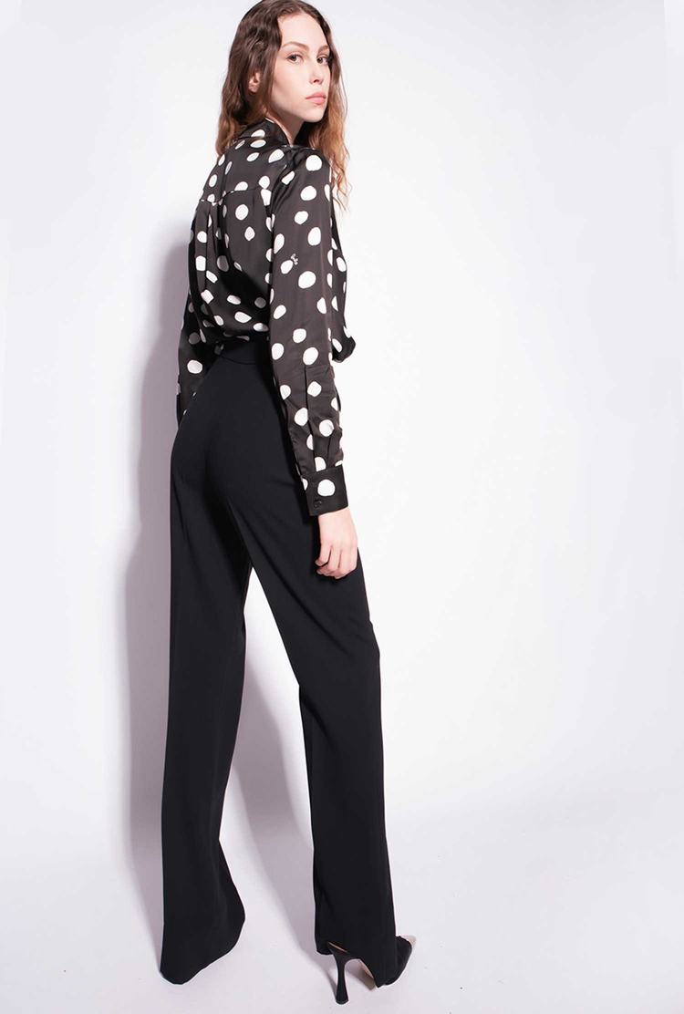 Black/White Women's Pinko Polka-dot Shirts | Ireland-18302579