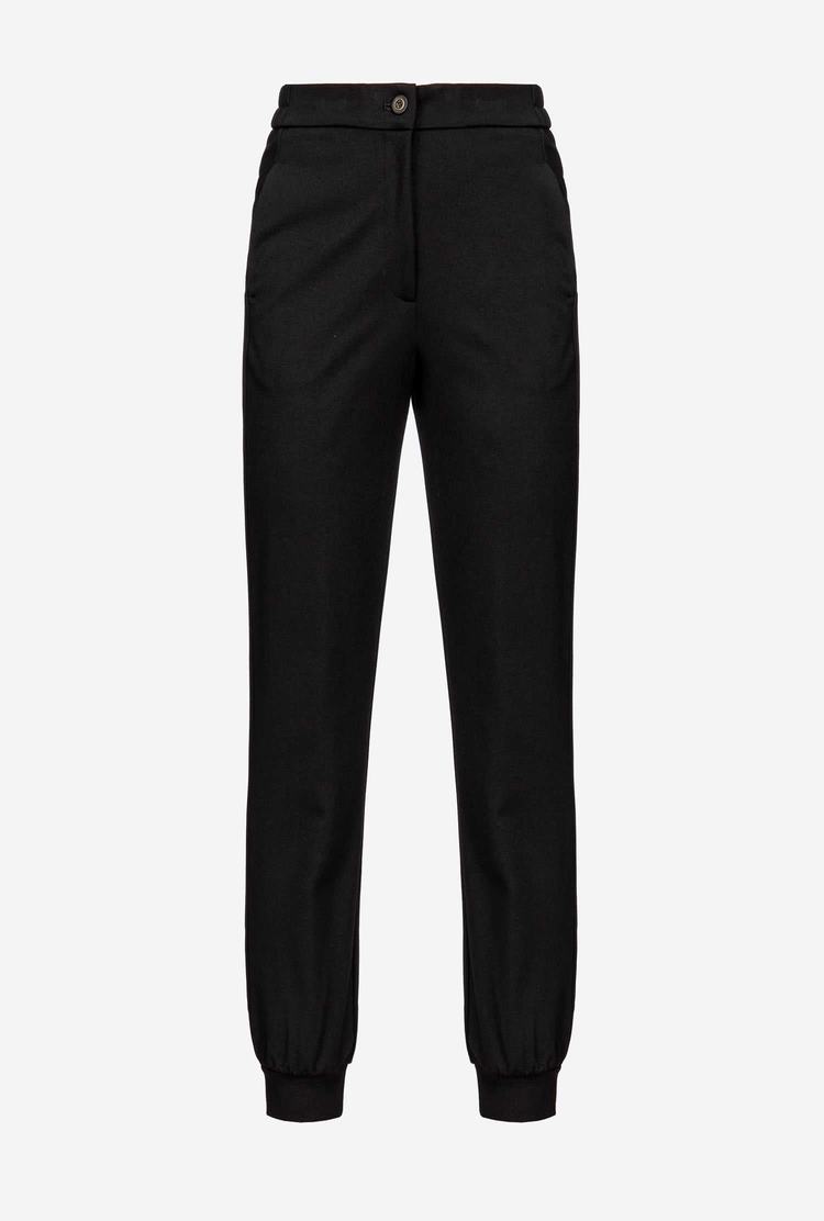 Black Women's Pinko Ankle Cuffs Pants | Ireland-97602839