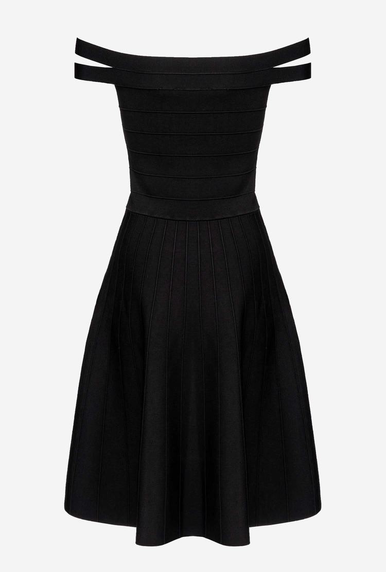 Black Women's Pinko Band Pattern Dress | Ireland-31289409