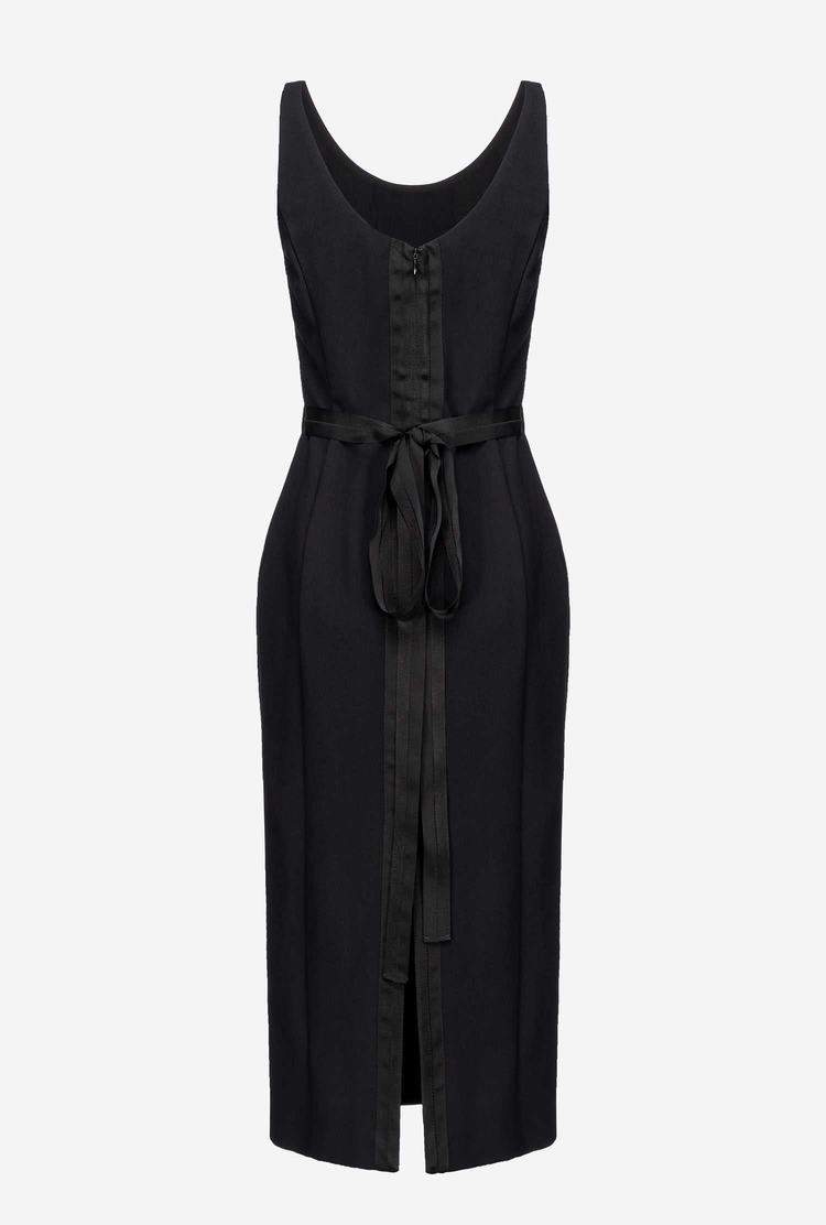 Black Women's Pinko Bow Dress | Ireland-41376289