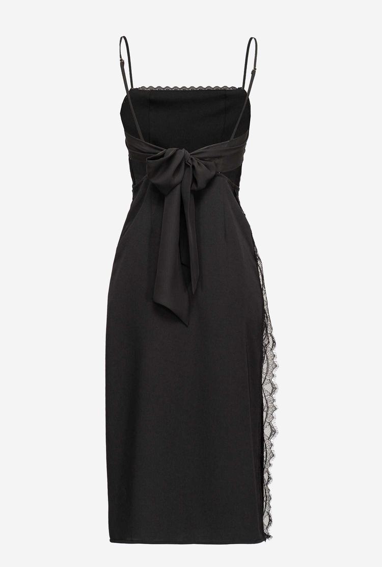 Black Women's Pinko Bow Dress | Ireland-52198639