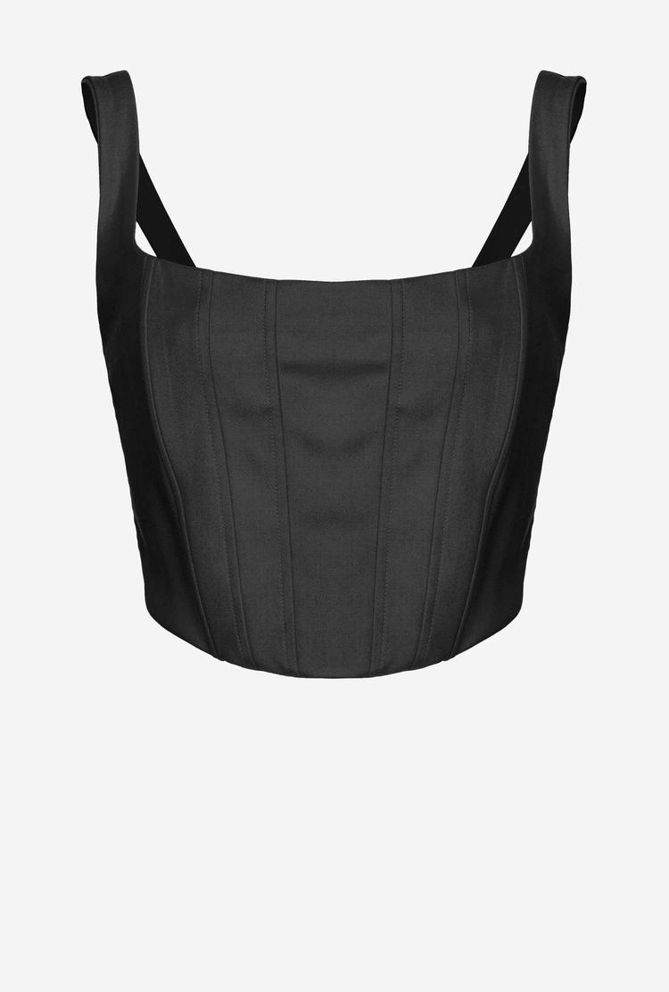 Black Women's Pinko Bustier Bandeau | Ireland-18492059