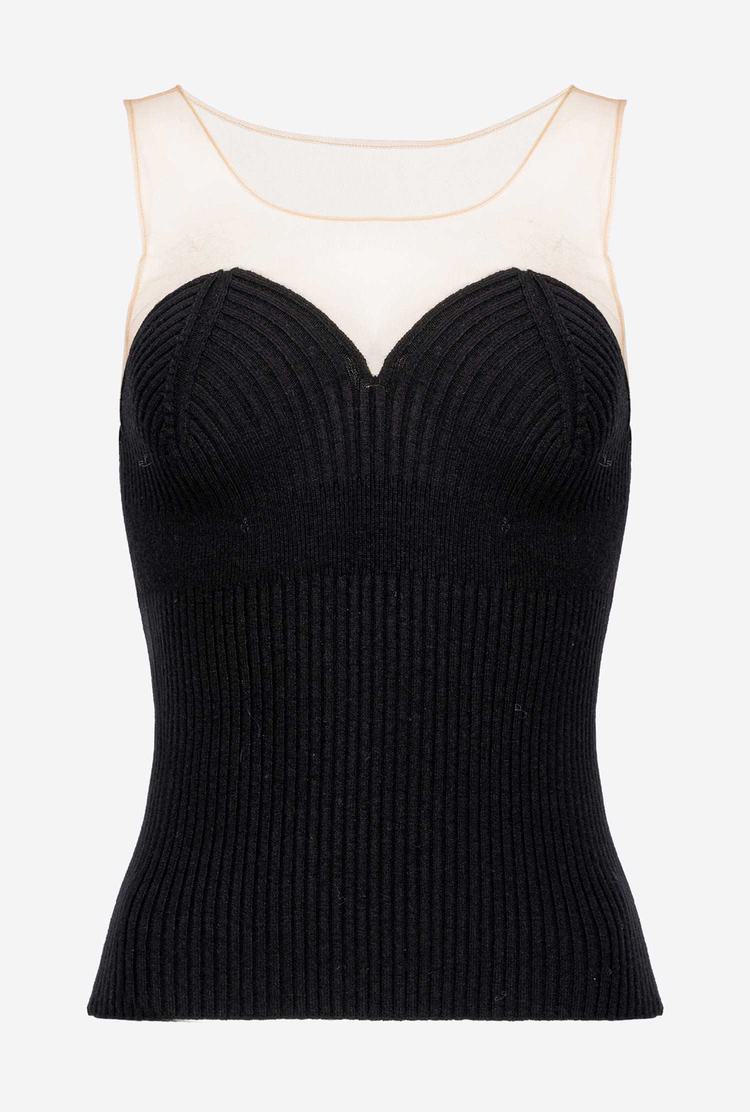 Black Women's Pinko Bustier Bandeau | Ireland-75491269