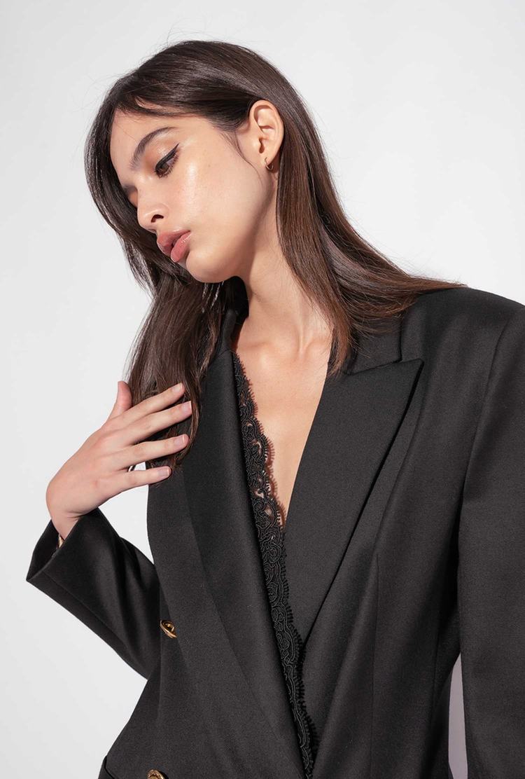 Black Women's Pinko Buttoned Blazers | Ireland-21347599