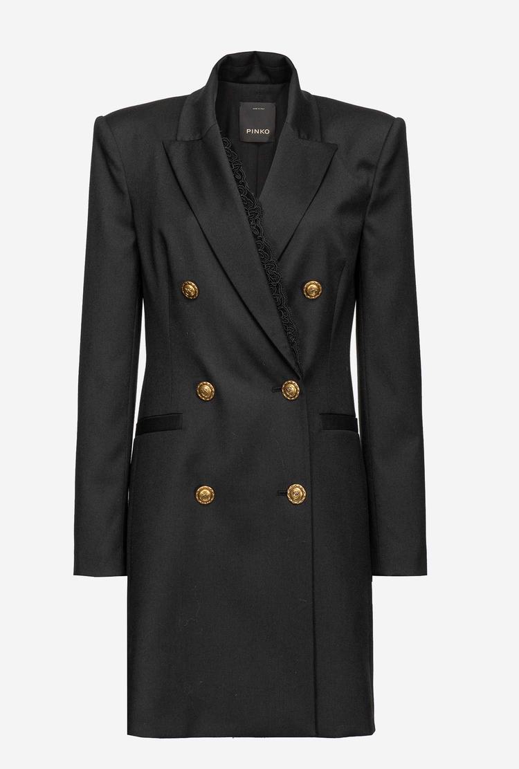 Black Women's Pinko Buttoned Blazers | Ireland-21347599