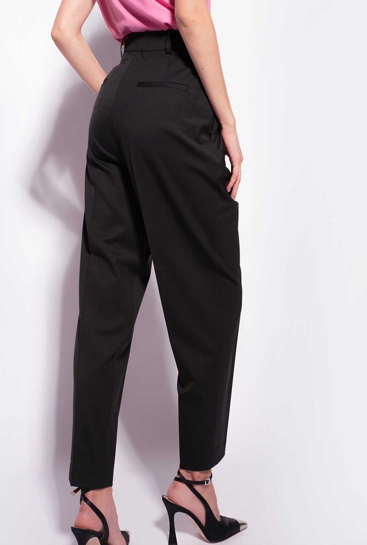 Black Women's Pinko Carrot-fit Stretch Pants | Ireland-48637299