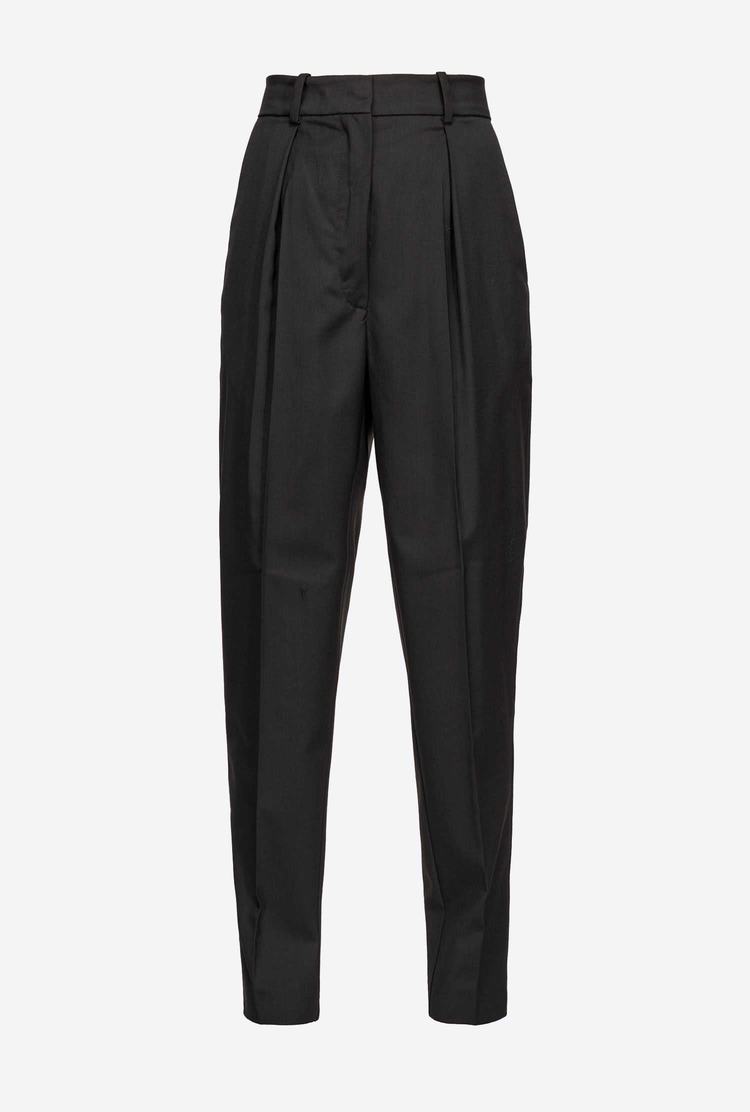 Black Women's Pinko Carrot-fit Stretch Pants | Ireland-48637299