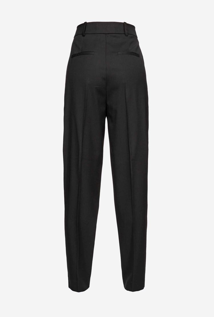 Black Women's Pinko Carrot-fit Stretch Pants | Ireland-48637299