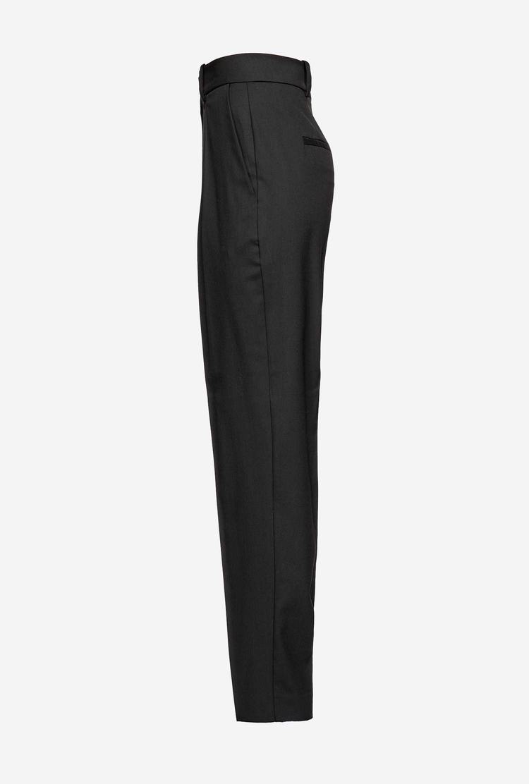 Black Women's Pinko Carrot-fit Stretch Pants | Ireland-48637299