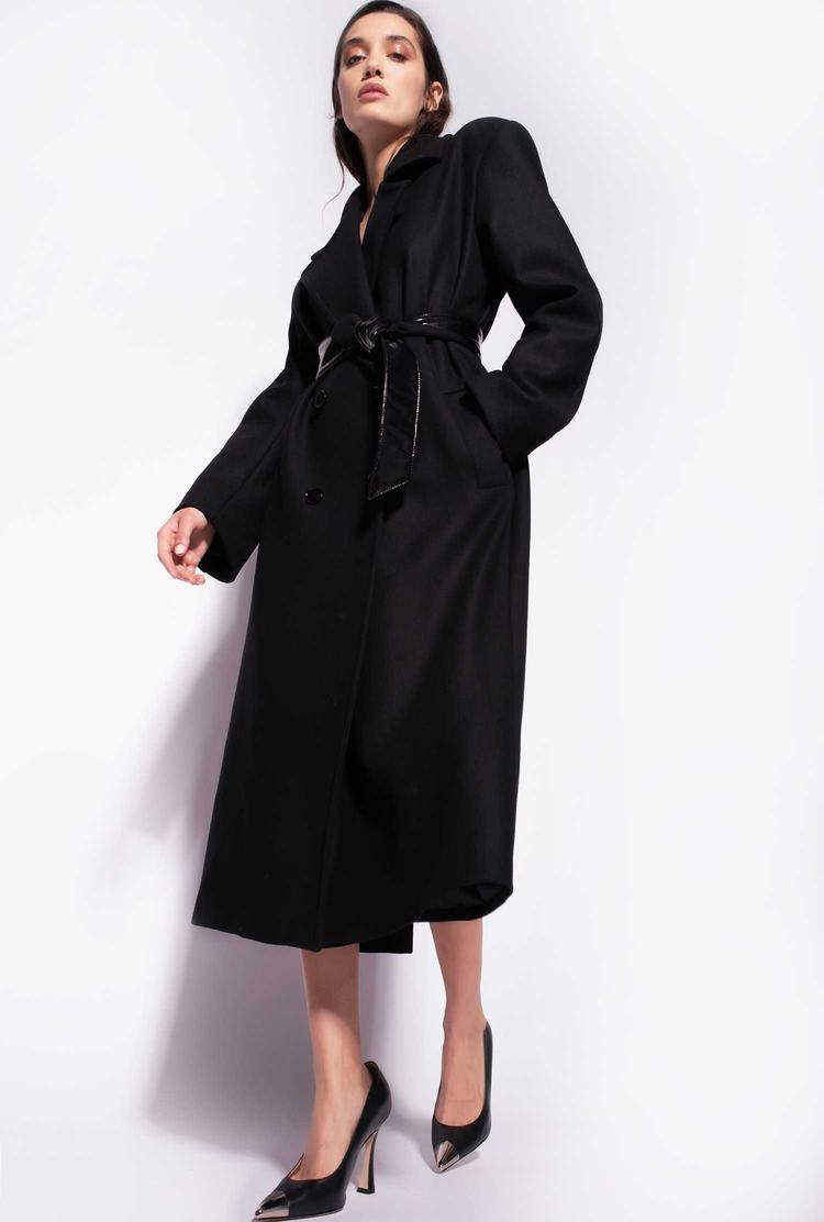 Black Women's Pinko Cashmere-blend Coats | Ireland-57140329