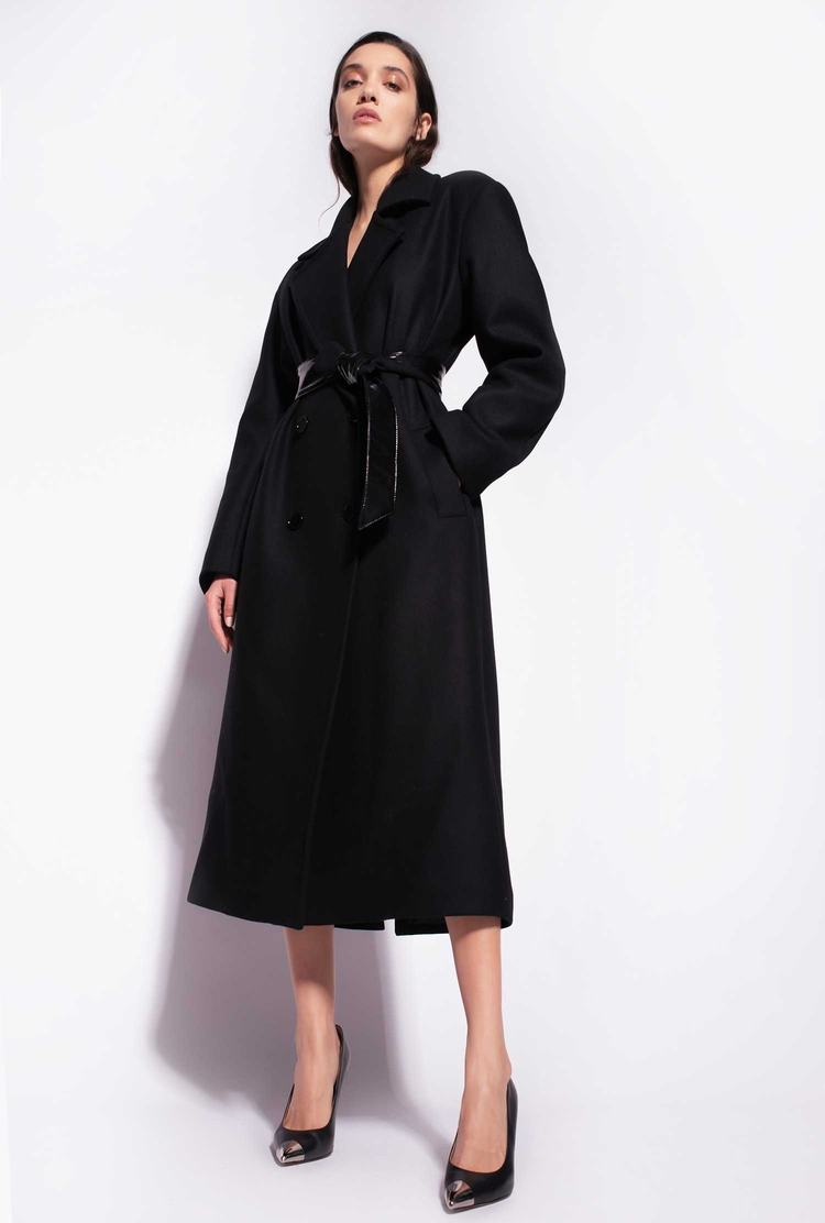 Black Women's Pinko Cashmere-blend Coats | Ireland-57140329