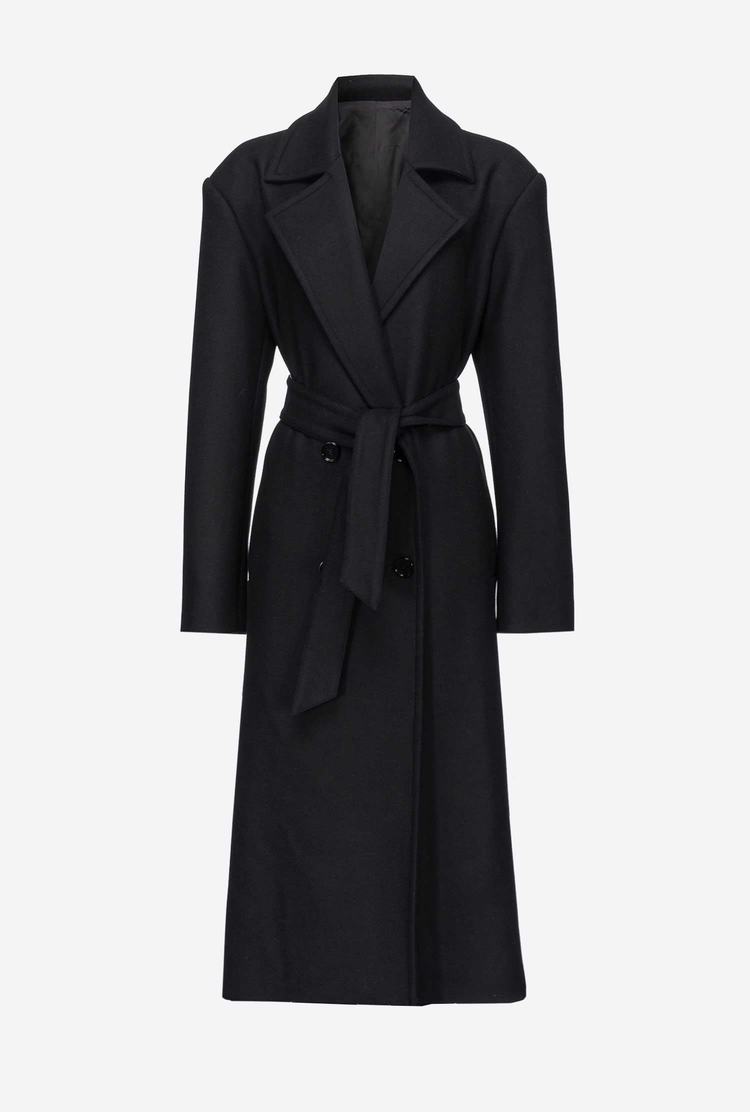 Black Women's Pinko Cashmere-blend Coats | Ireland-57140329