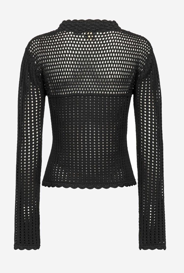 Black Women's Pinko Crochet Sweaters | Ireland-53480199