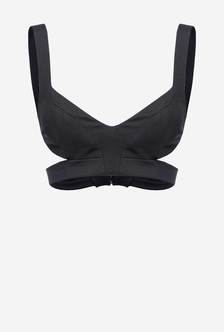 Black Women's Pinko Crossover Bralette Bandeau | Ireland-53427819