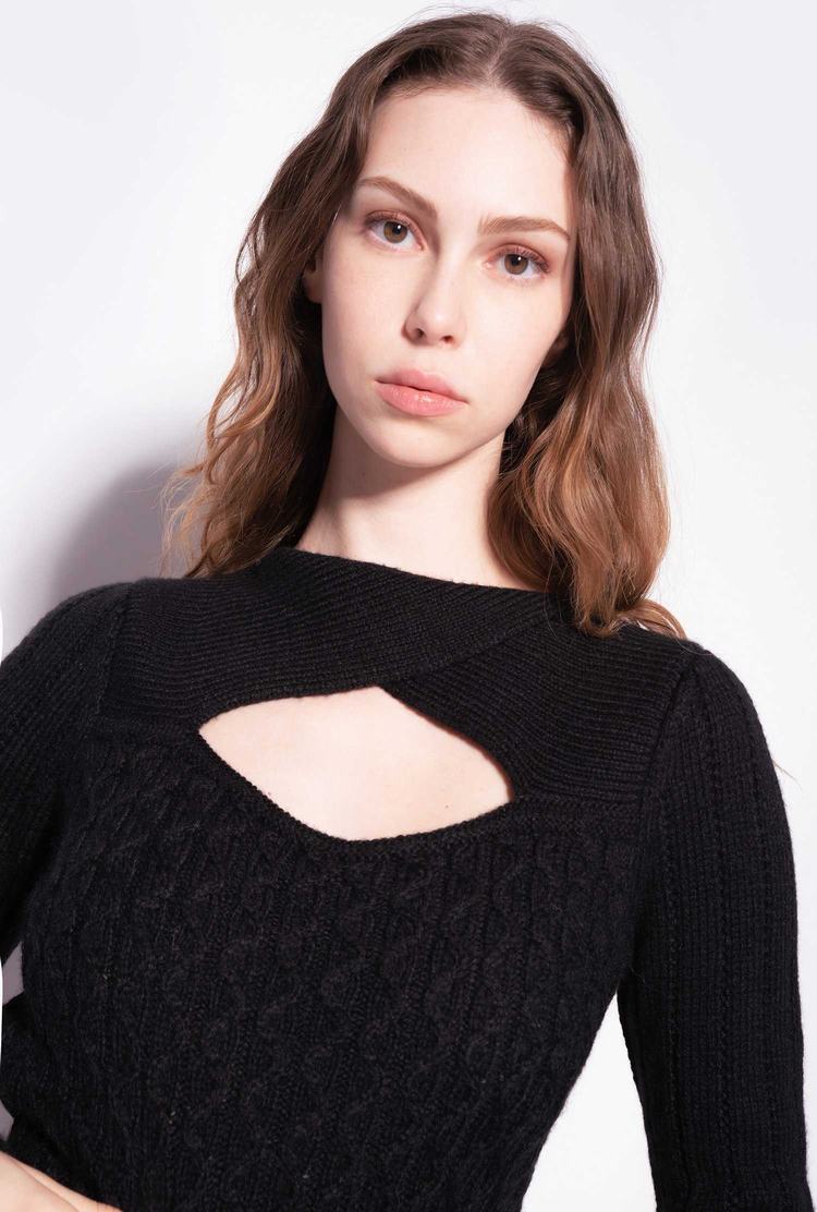 Black Women's Pinko Cut-out Detailing Pullover | Ireland-62105349