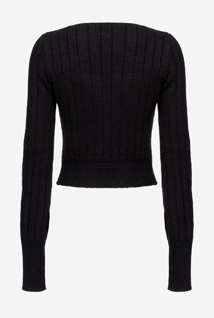 Black Women's Pinko Cut-out Detailing Pullover | Ireland-62105349