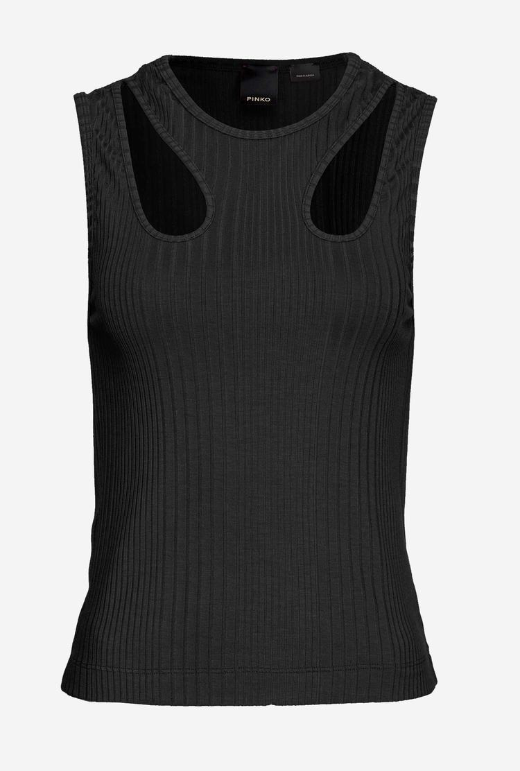 Black Women's Pinko Cut-out Tanks | Ireland-26873419