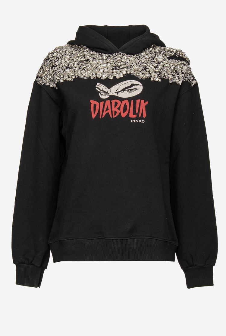 Black Women\'s Pinko Diabolik Sweatshirt | Ireland-87469329