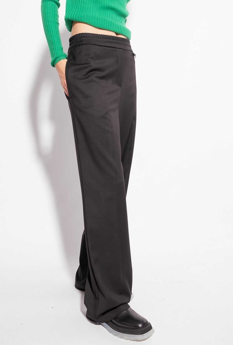 Black Women's Pinko Elastic Waist Pants | Ireland-53786099