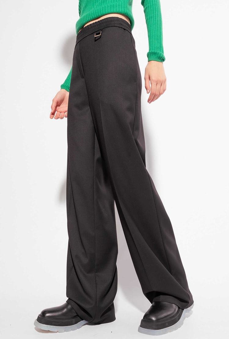 Black Women's Pinko Elastic Waist Pants | Ireland-53786099