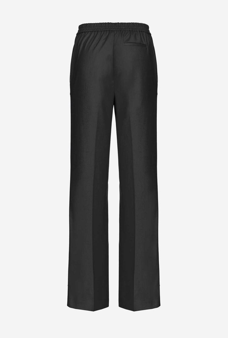 Black Women's Pinko Elastic Waist Pants | Ireland-53786099