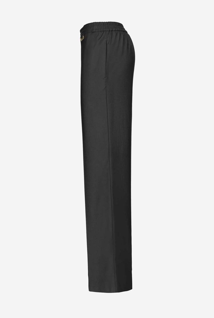 Black Women's Pinko Elastic Waist Pants | Ireland-53786099