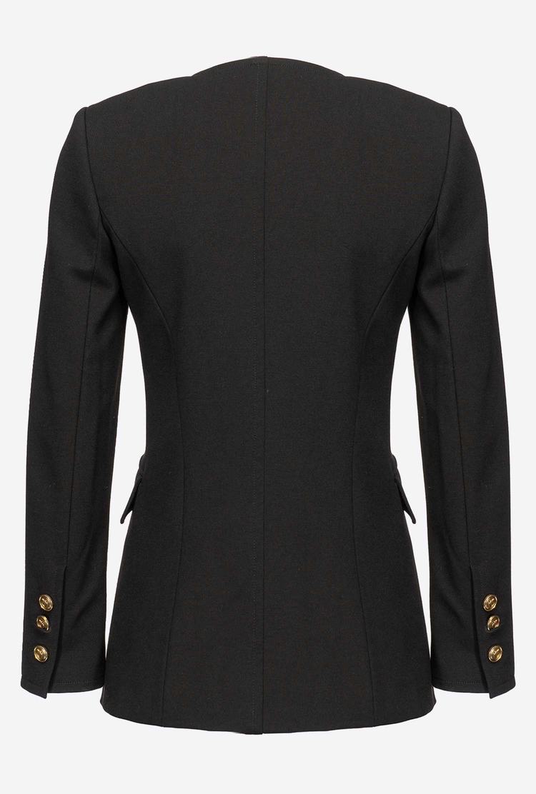 Black Women's Pinko Feminine Double-breasted Jackets | Ireland-24183709