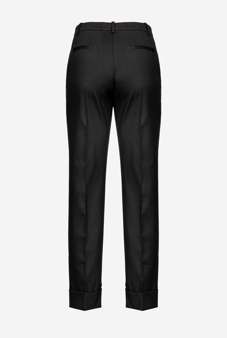 Black Women's Pinko Flannel Pants | Ireland-59761209