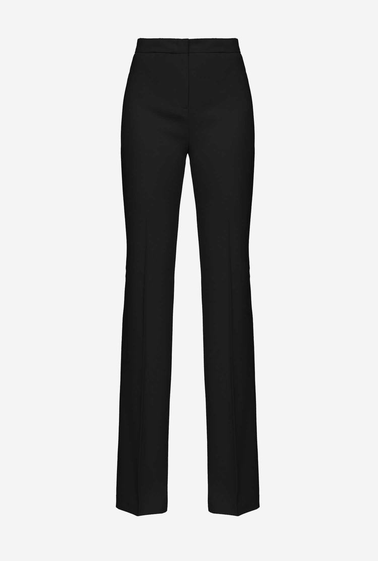 Black Women's Pinko Flared Stretch Pants | Ireland-86129459