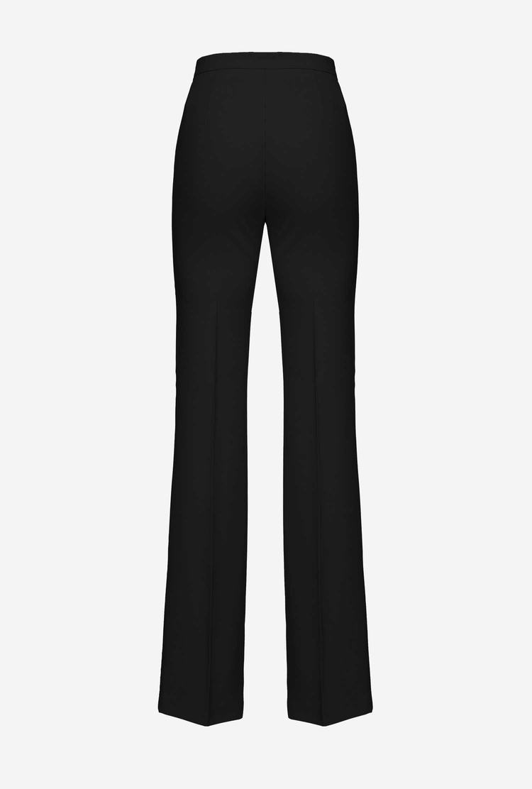 Black Women's Pinko Flared Stretch Pants | Ireland-86129459