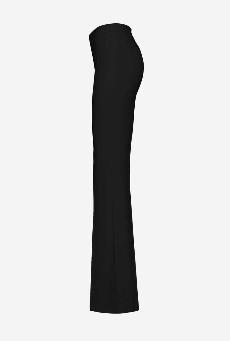 Black Women's Pinko Flared Stretch Pants | Ireland-86129459