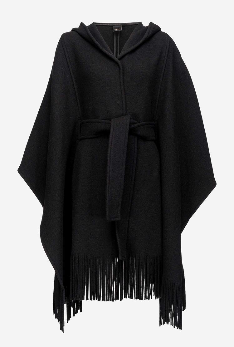 Black Women's Pinko Fringing Coats | Ireland-32451079