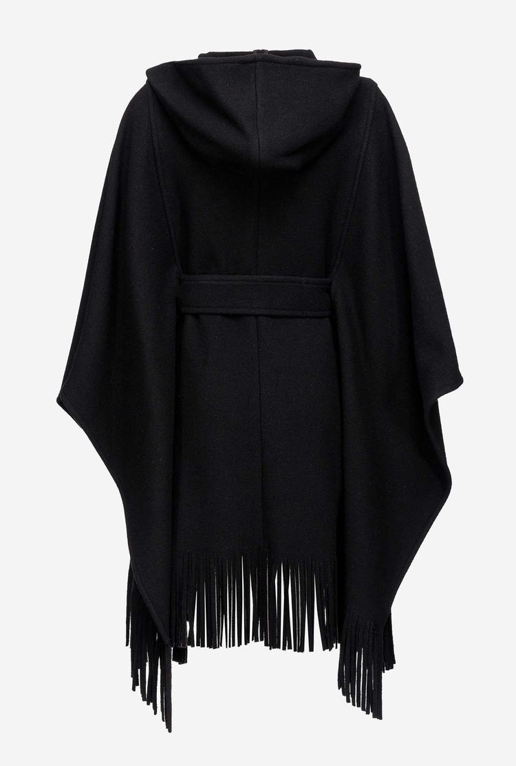 Black Women's Pinko Fringing Coats | Ireland-32451079