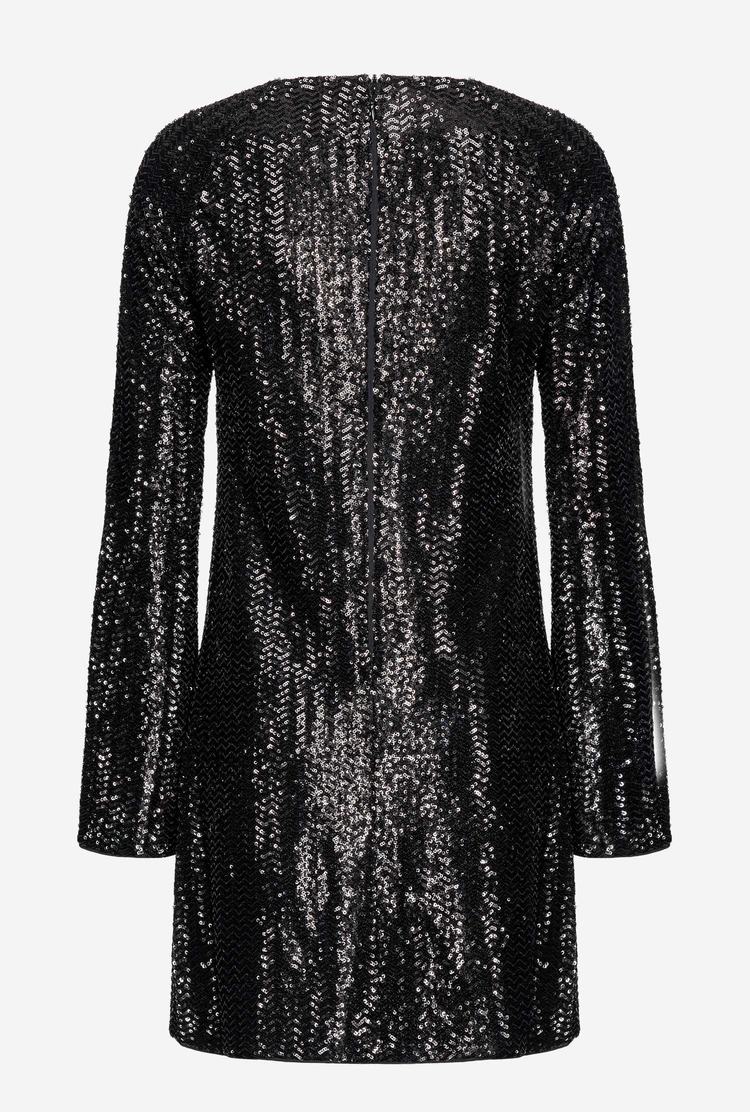 Black Women's Pinko Fully Sequinned Dress | Ireland-46528079