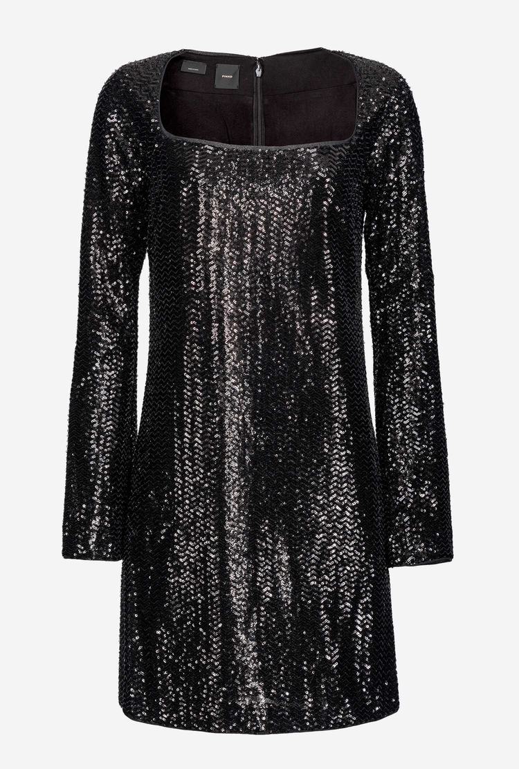 Black Women\'s Pinko Fully Sequinned Dress | Ireland-46528079